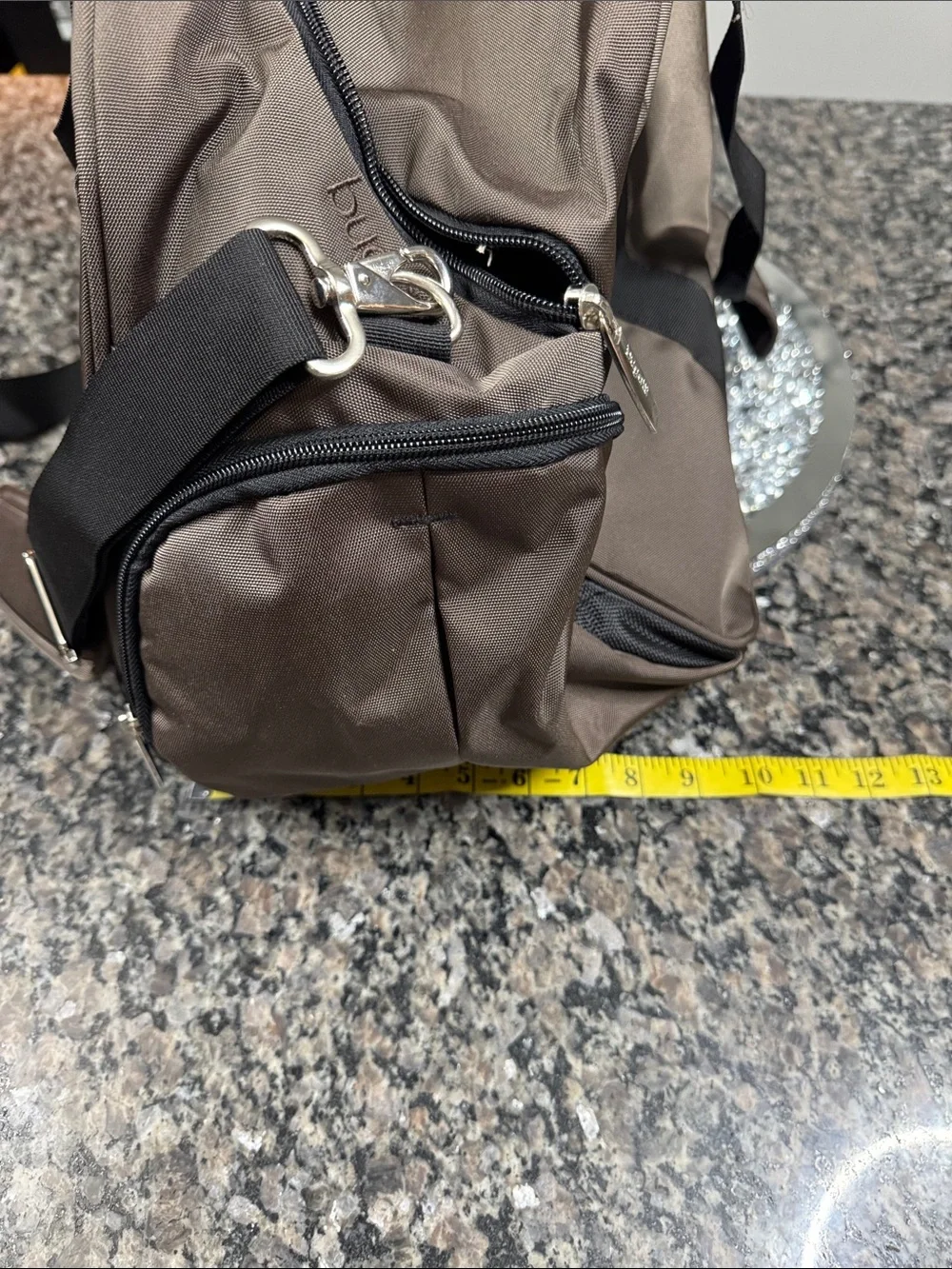 Bugatti Brown and Black Travel Duffel Bag with Shoulder Strap NWT